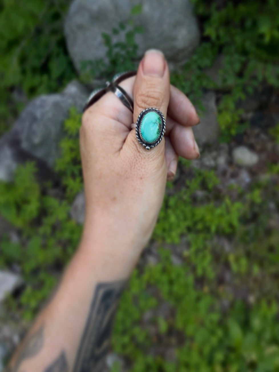 Natural Emerald Valley Turquoise Ring